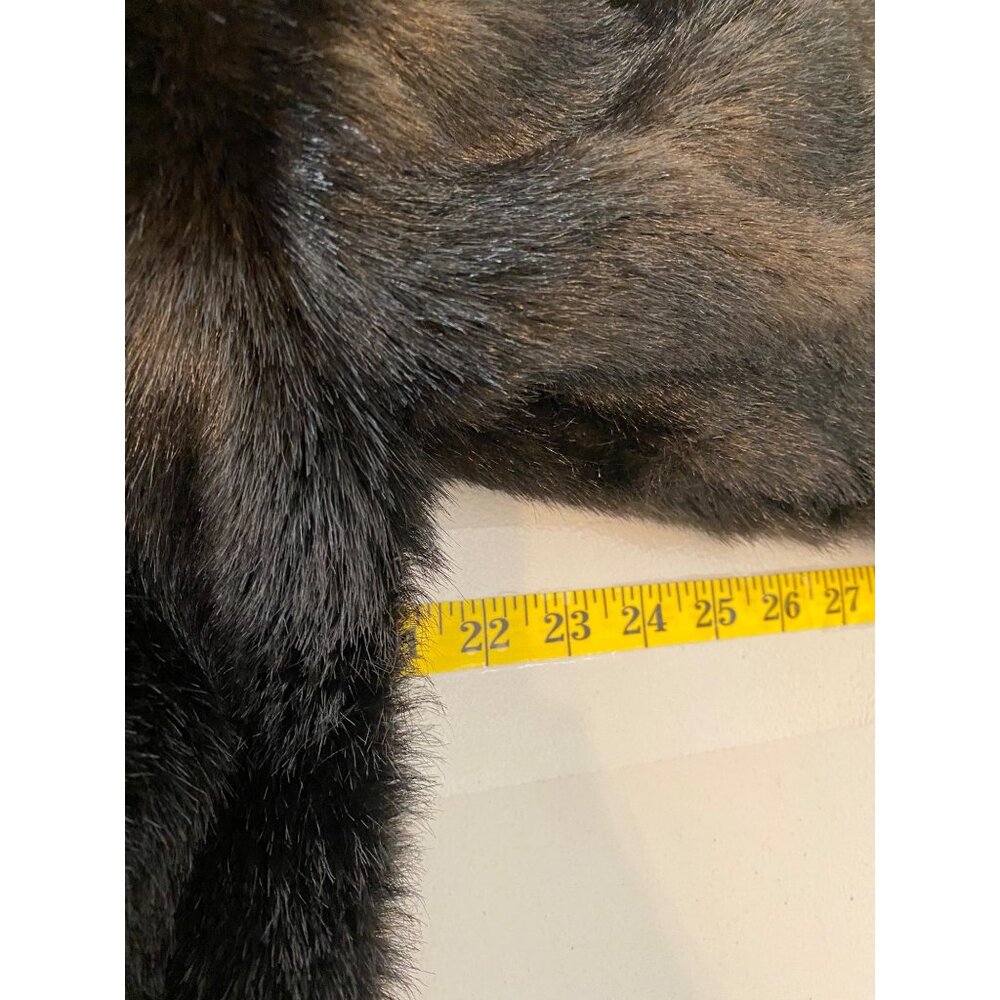 Vintage Gallery Dark Brown Faux Fur Long Coat Made In U.S.A. Small - Picture 10 of 12
